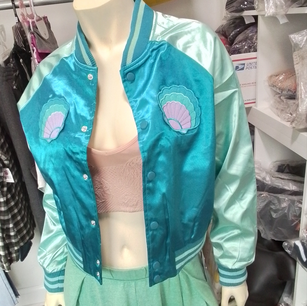 Iron Fist Small Blue Bomber Jacket NWT